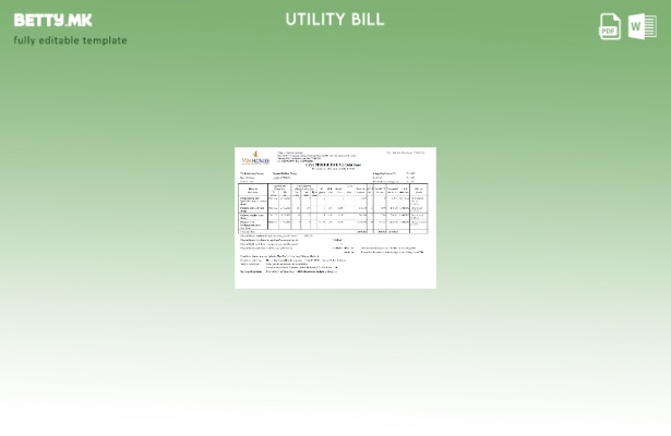 Модерен стил, шаблон за збор за сметка за комунални услуги на Vietnam Vinhomes